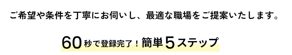 60秒で登録完了！簡単5ステップ
